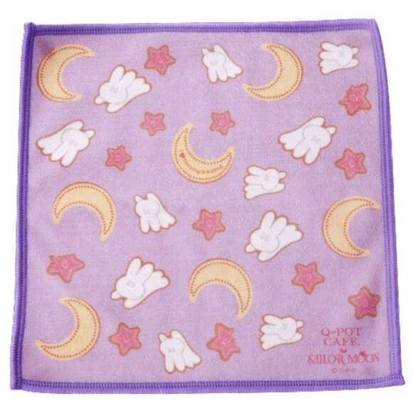 Q-Pot CAFE x Sailor Moon Collaboration Vol.4 Usagi Dream Sugar Cookie Hand Towel - Picture 1 of 6
